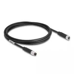 DeLOCK M8 4 pin Кабель A-кодированный мужской к женскому PUR TPU 2 м