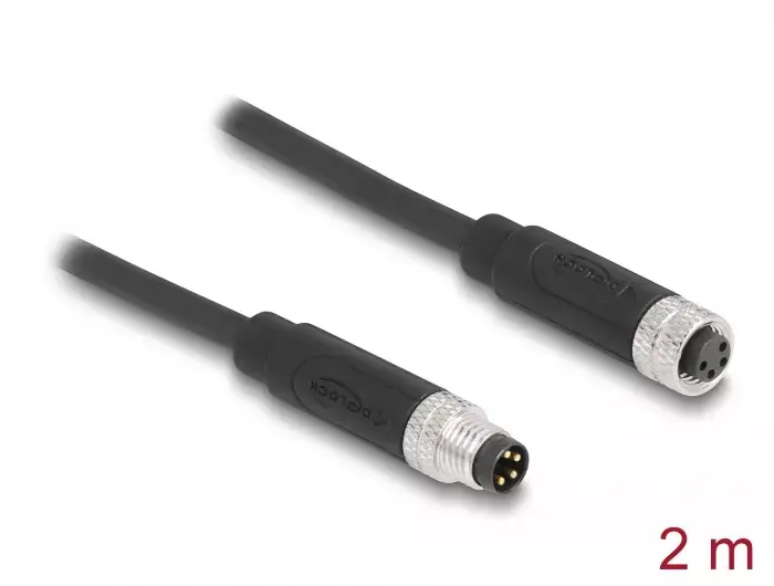 DeLOCK M8 4 pin Кабель A-кодированный мужской к женскому Photo 2