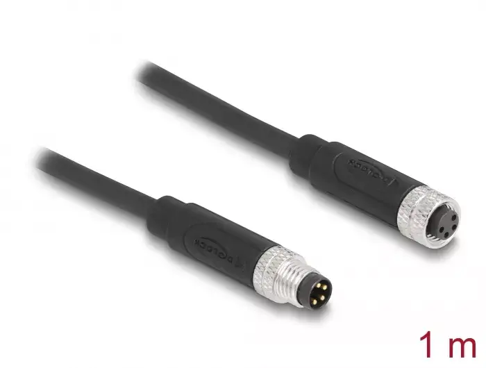 DeLOCK M8 4 pin Cable A-coded male to female Photo 2