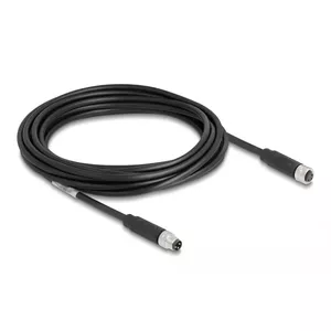 DeLOCK M8 3 pin Cable A-coded male to female PUR TPU 5 m