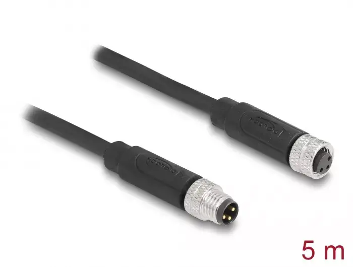 DeLOCK M8 3 pin Cable A-coded male to female Photo 2
