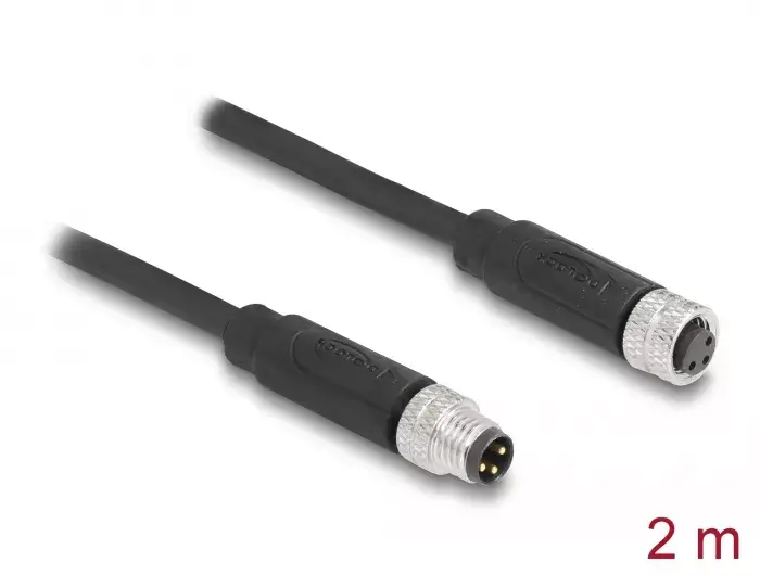 DeLOCK M8 3 pin Cable A-coded male to female Photo 2