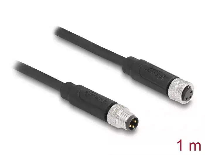 DeLOCK M8 3 pin Cable A-coded male to female Photo 2