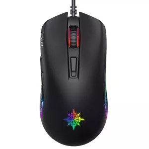 Мышь INCA IMG-GT14 правая USB Type-A 3600 DPI, 7 кнопок, многоцветная подсветка, чёрная