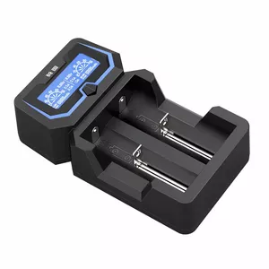 Battery charger XTAR X2 two-slot Li-ion charger for 18650 cells, 2-bay DC, LED indicators, black