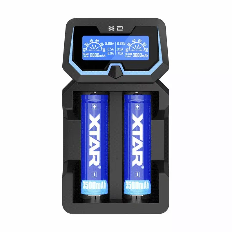 XTAR X2 divvietīgs Li‑ion lādētājs 18650 Photo 10