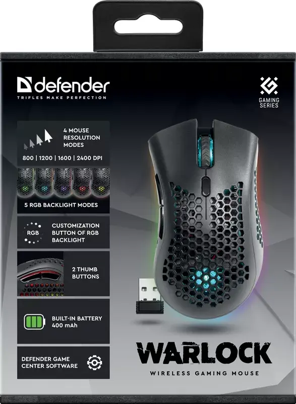 DEFENDER WARLOCK GM-709L беспроводная игровая мышь Photo 9