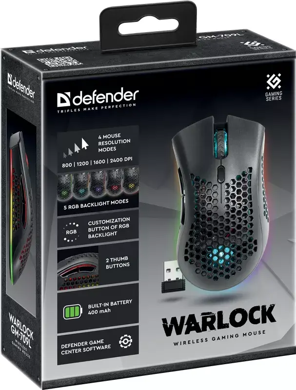 DEFENDER WARLOCK GM-709L беспроводная игровая мышь Photo 10