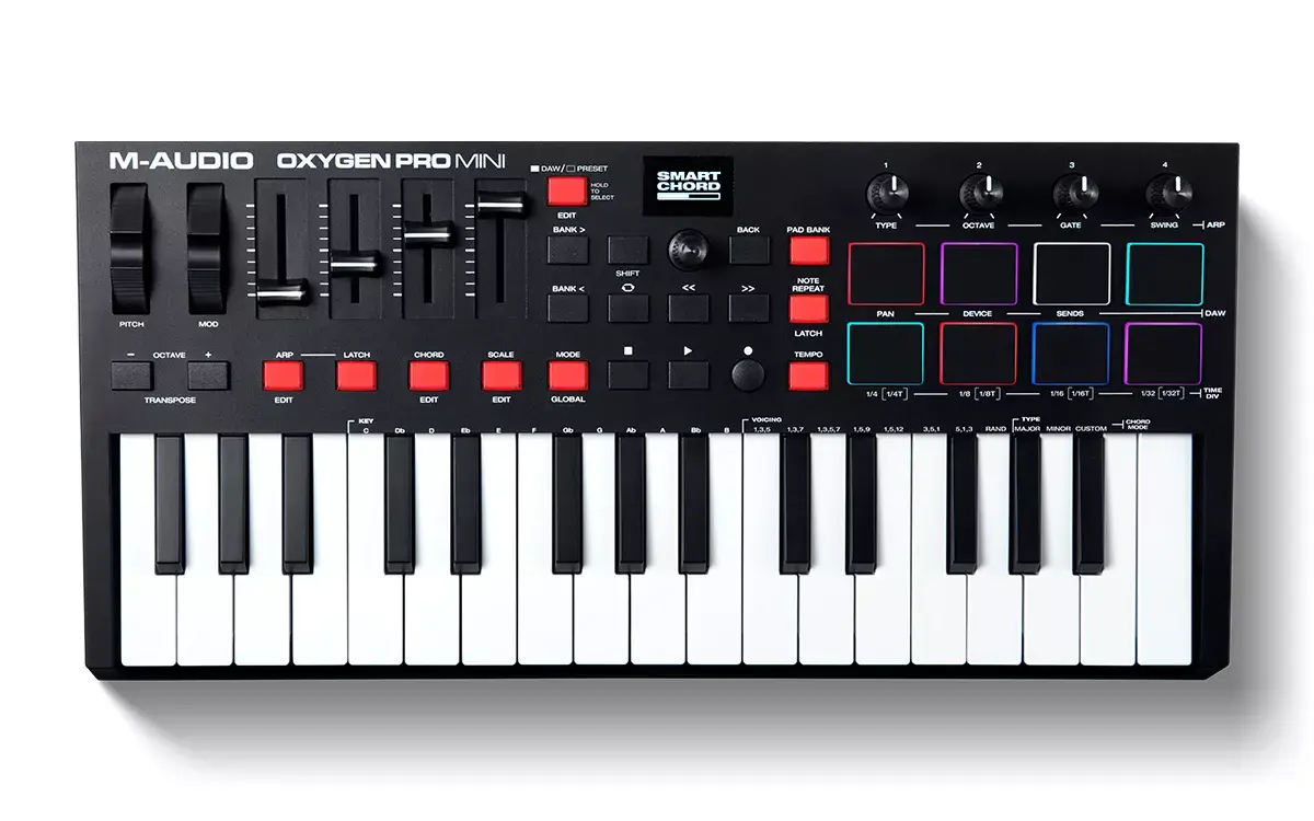 M-Audio Oxygen Pro Mini MIDI-клавиатура 32 клавиши Photo 4