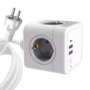 Удлинитель Microconnect MC-CUBE015USBC 1.5м 4 AC розетки Внутренний Белый