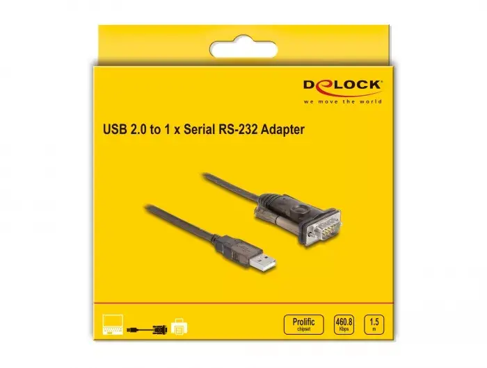 Adapteris USB 2.0 Type-A uz Serial RS-232 D-Sub 9 pin male Photo 4