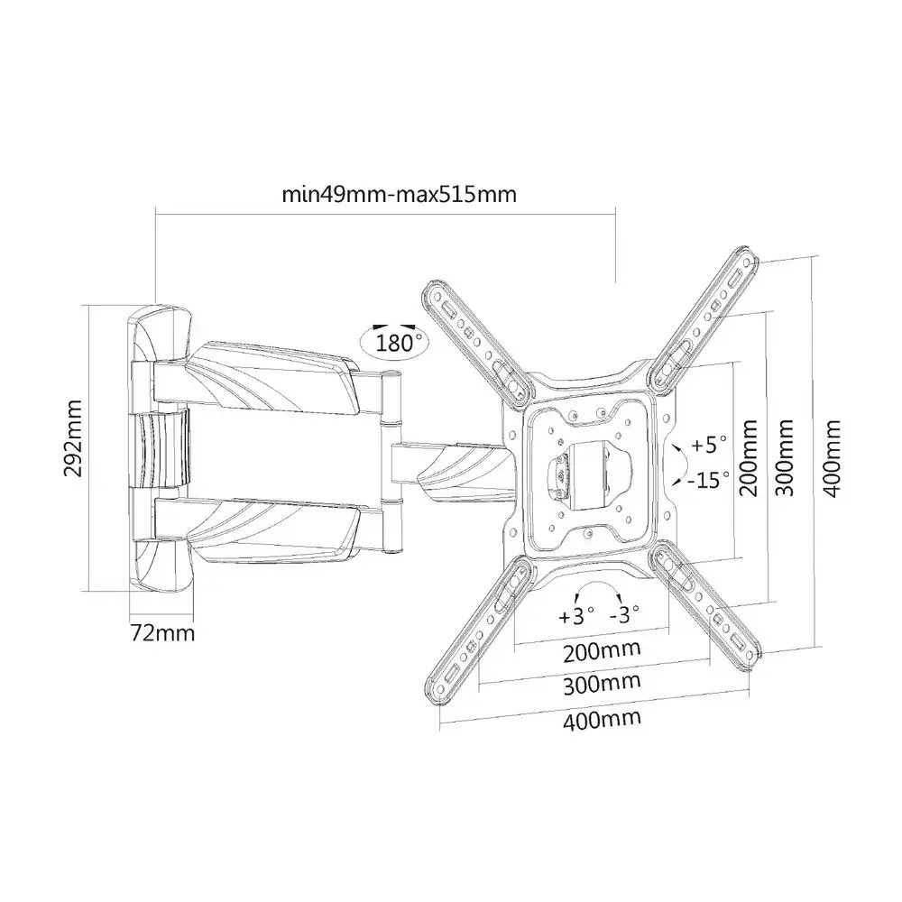ACT Full Motion TV Wall Mount 23" up to 55" Photo 10