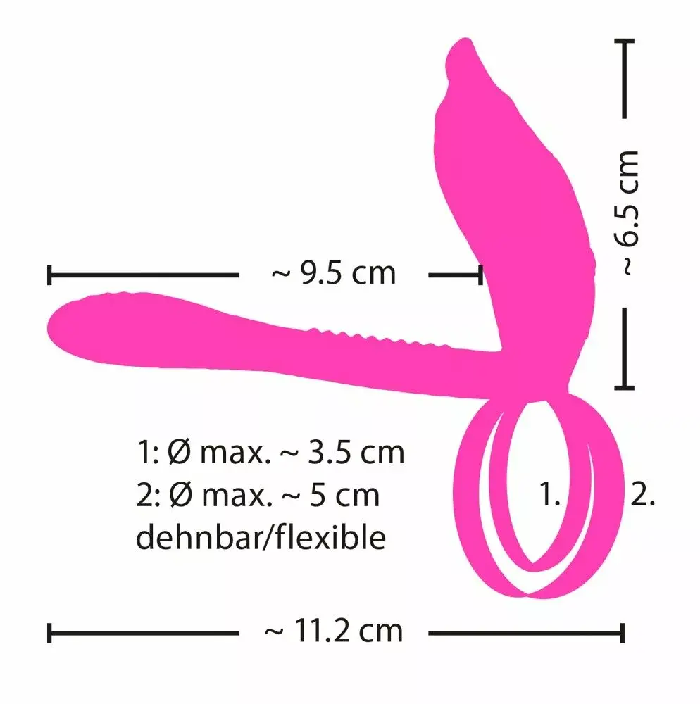 Couples Choice Couple's Vibrator 2 — силиконовый парный вибратор Photo 13