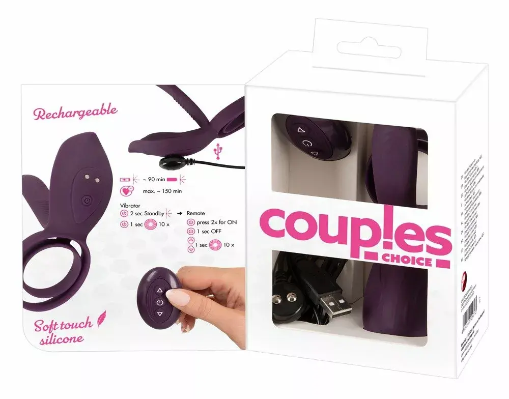 Couples Choice Couple's Vibrator 2 — силиконовый парный вибратор Photo 14