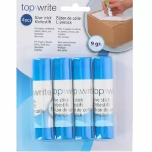 Līmes zīmulis TOPWRITE 043135 — 9 g, iepakojums 4 gab.