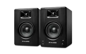 Студийный монитор M-Audio BX4 50 Вт RMS, корпус MDF, 69–22000 Гц, проводные входы (3,5 мм, 6,35 мм), настольный, чёрный