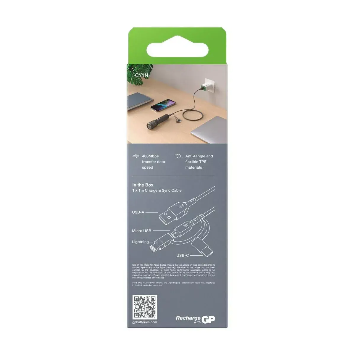 USB кабель GP Batteries CY1N Photo 3