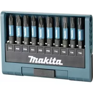 Makita triecienurbju uzgaļu komplekts melns 10 tlg E-12011 (E-12011)