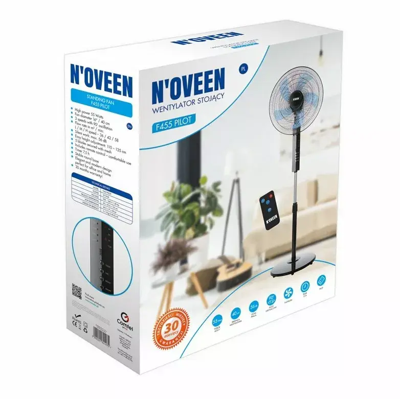 Напольный вентилятор NOVEEN F455 16" с пультом Photo 3