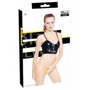 Black Level vinila topiņš ar sprādzi — modelis 28303701052, melns, izmērs XL, regulējamas lencītes, poliuretāna pārklājums