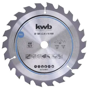 Пила дисковая KWB 586157 18.4 см для ДВП ДСП Пластика Мягкой древесины