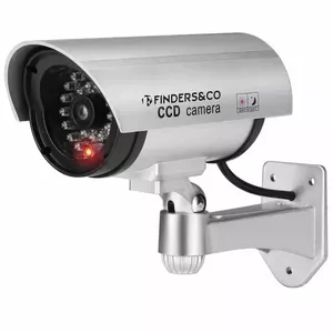 Riff RF-IR1 CCTV IR Outdoor Home Security Duymmy Fake Camera with flashing red light 2x AA battery White