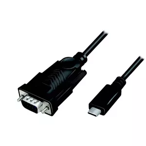 LogiLink AU0051A Video Cable Adapter 1.2 m USB C VGA D-Sub Black