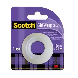 Scotch GIFTWRAPR līmplēve 25 m Caurspīdīga 19 mm