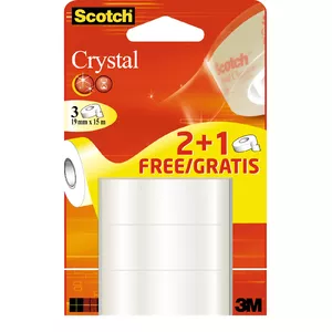 Kancelejas lente Scotch 61915RP 15m Caurspīdīga 19mm 3gab
