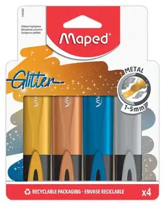 Maped 742000 Marķieri ar slīpo galu 4 gab. Zelta, sudraba, vara, zils