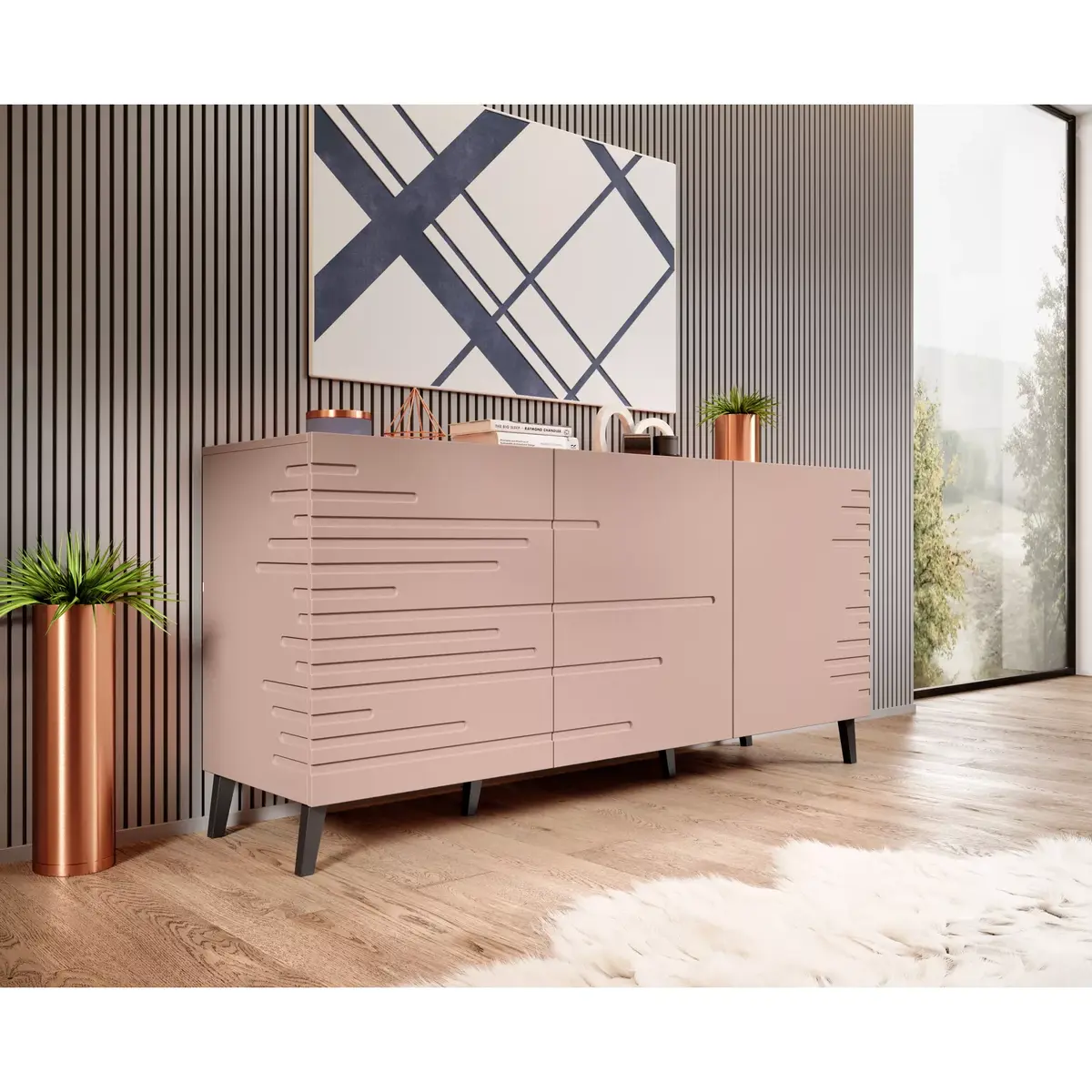 Atvilktņu skapis cama meble Cama Nova 155×40×72 Photo 3