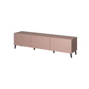 ТВ-тумба Cama Meble NOVA RTV 186x40x48 см, столешница и корпус MDF, розовый матовый