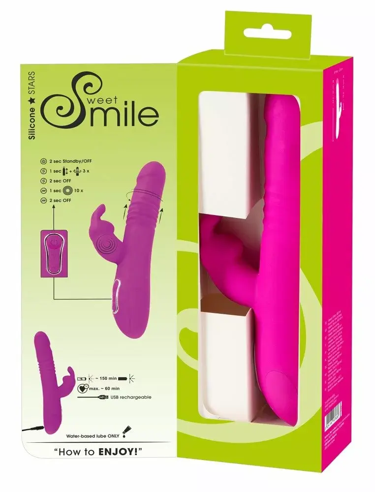 Вибратор Sweet Smile Thrusting Pearl Rabbit Photo 10