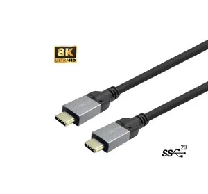 Кабель VivoLink PROUSBCMM2 USB 3.2 Gen 2x2 USB-C — USB-C 2 м 100Вт черный