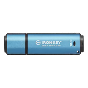 Kingston Technology IronKey Vault Privacy 50 USB zibatmiņa 32 GB USB Type-A 3.2 Gen 1 (3.1 Gen 1) Zils