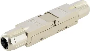 Keystone network coupler SCHWAIGER NKSV1531 CAT6A Silver metal, 1 pc
