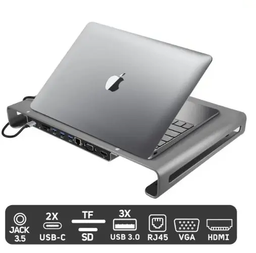 SWISSTEN USB-C daudzfunkcionāla dokstacija Photo 2