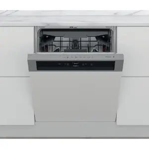 Полновстраиваемая посудомоечная машина Whirlpool WBC 3C34 PF X на 14 комплектов посуды, с 8 программами, уровнем шума 44 дБ и классом энергоэффективности D