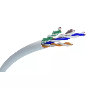 Tīkla kabelis Extralink Twisted pair CAT5E UTP (U/UTP) V2 100M Pelēks