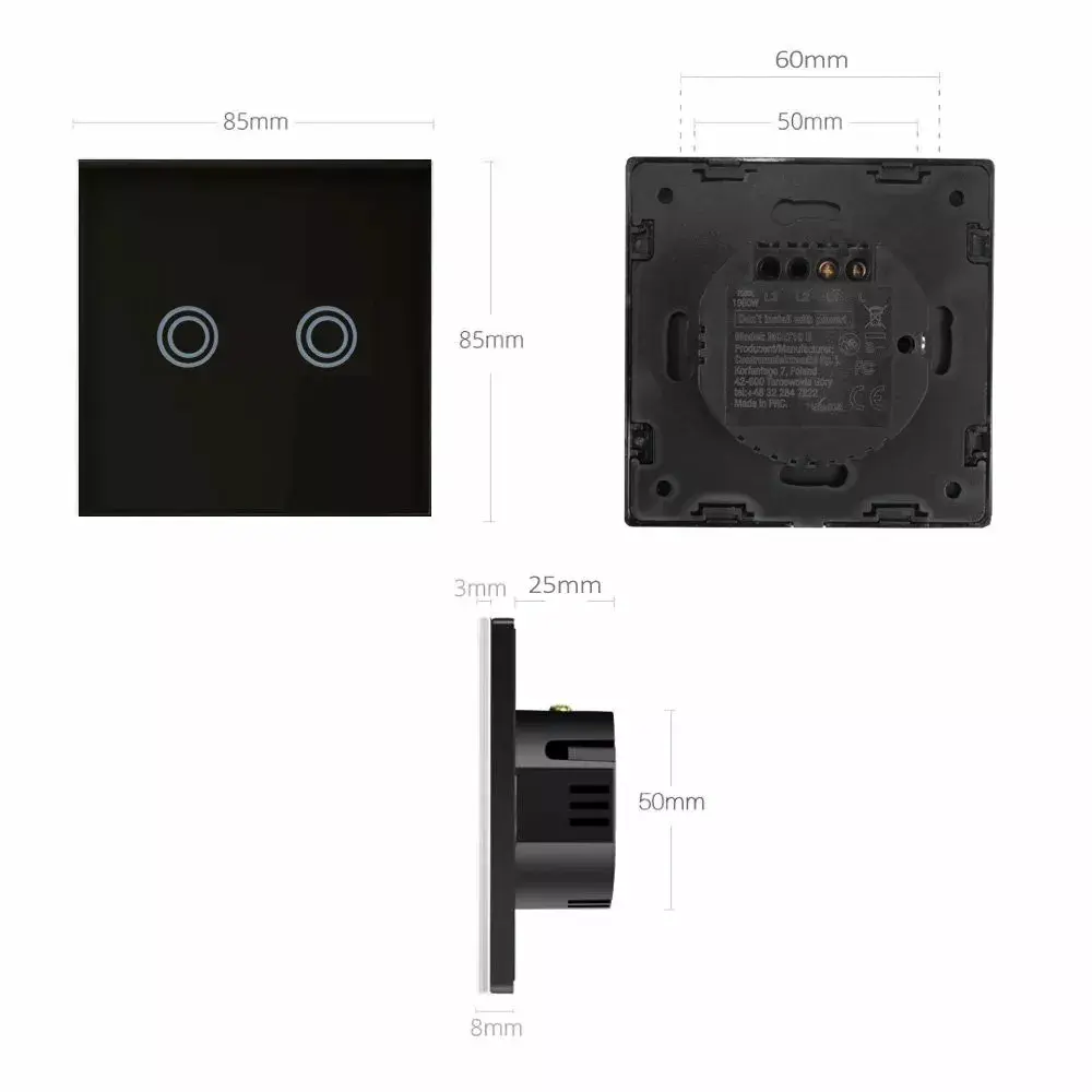 Wall light switch MACLEAN MCE711B Photo 6