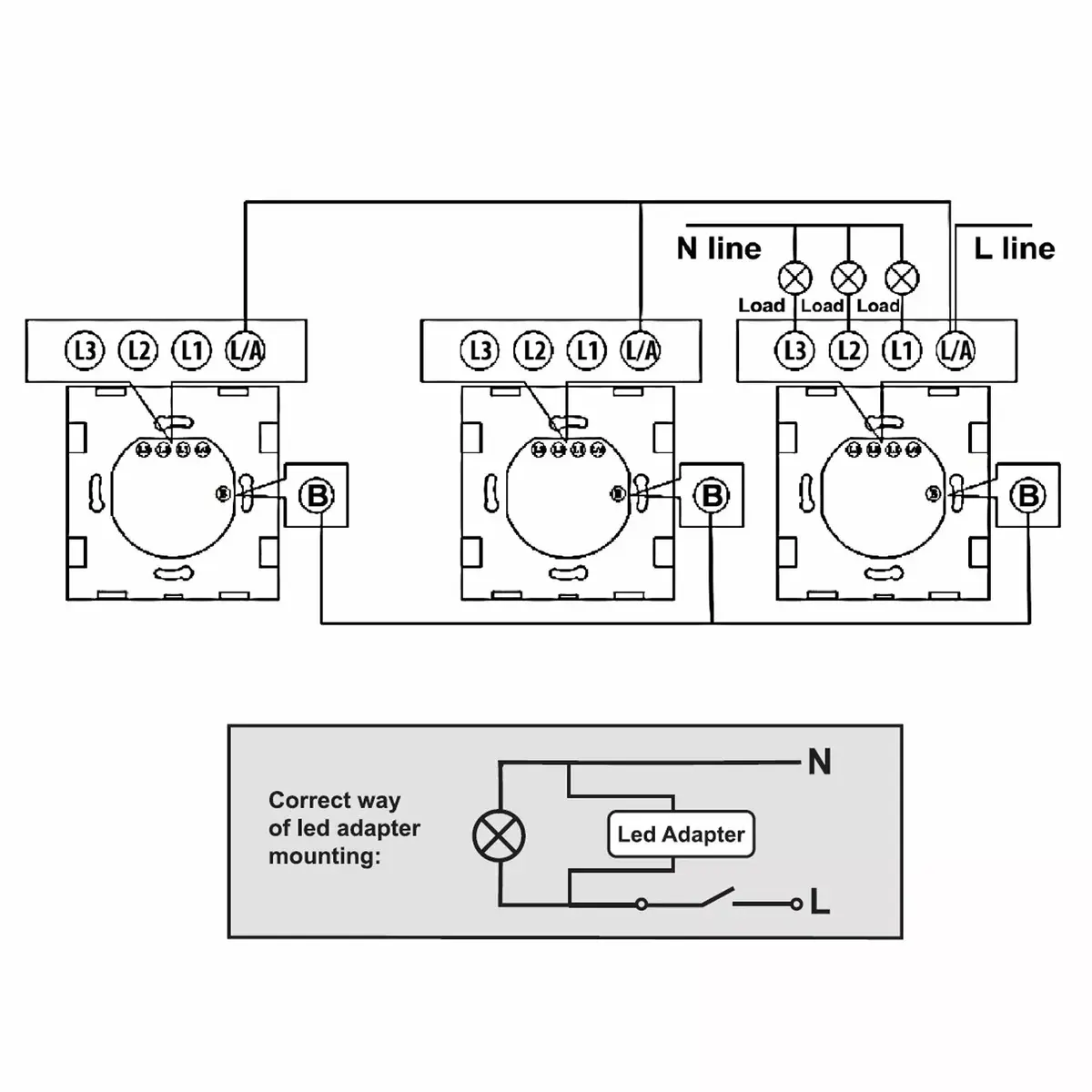 Wall light switch MACLEAN MCE711B Photo 8
