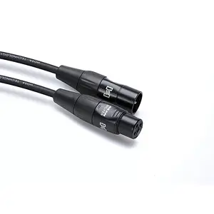Audio kabelis Hosa HMIC-005 XLR 3-pin — XLR 3-pin, female–female, 1,525 m, vara vadītāji, sudraboti kontakti, melns