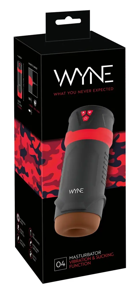 Negatīvā spiediena masturbators WYNE Silicone Black