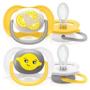 Philips AVENT SCF080 Classic baby pacifier Orthodontic Silicone Grey, Yellow
