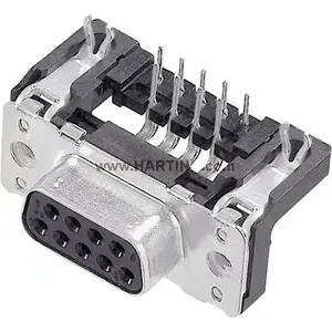 D‑SUB connector Harting 09 66 452 6613 90° 37‑pin solder type