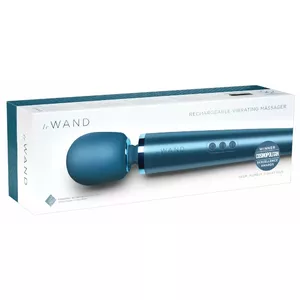 Wand massager le wand Pacific Blue rechargeable waterproof, silicone head, 34 cm length, Ø 6.2 cm