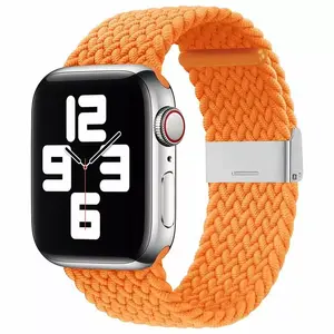 Тканевый плетёный ремешок iLike для Apple Watch 42/44/45 мм, оранжевый