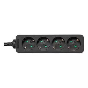 Удлинитель Deltaco GT-0420 1.5м 4 AC розетки для внутреннего использования черный