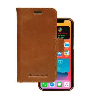Чехол-книжка dbramante1928 Lynge для iPhone 12 mini (5.4") — Tan, 3 кармана для карт, подставка