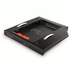 AXAGON RSS-CD12 ietvars 2,5'' SSD/HDD diskam DVD slotā, 12,7 mm, LED, alumīnija